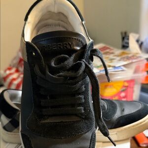 Burberry Black Suede Men's Sneakers
